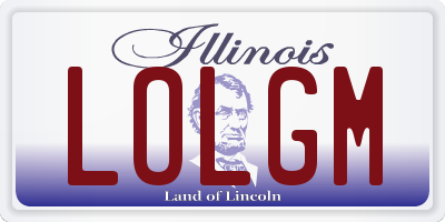IL license plate LOLGM