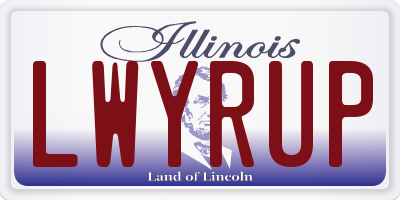 IL license plate LWYRUP