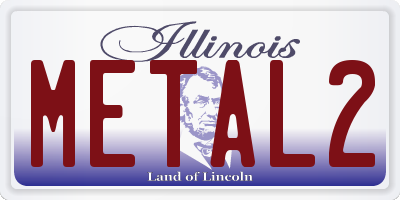 IL license plate METAL2