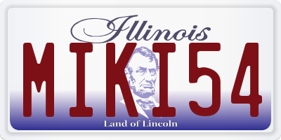 IL license plate MIKI54