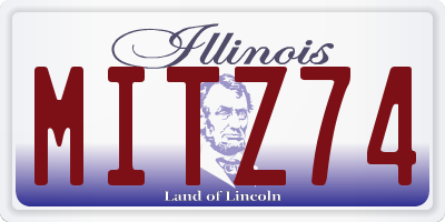 IL license plate MITZ74