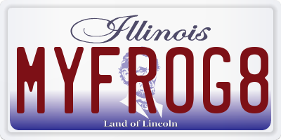 IL license plate MYFROG8