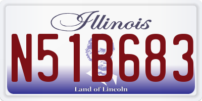IL license plate N51B683