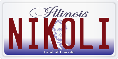 IL license plate NIKOLI