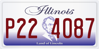 IL license plate P224087