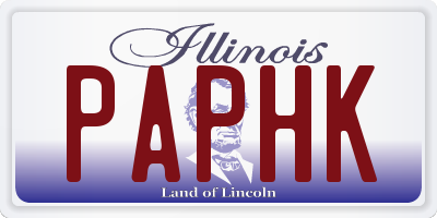 IL license plate PAPHK