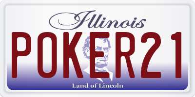 IL license plate POKER21