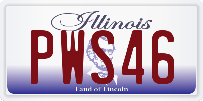 IL license plate PWS46