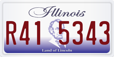 IL license plate R415343