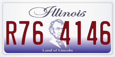 IL license plate R764146