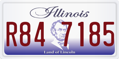 IL license plate R847185