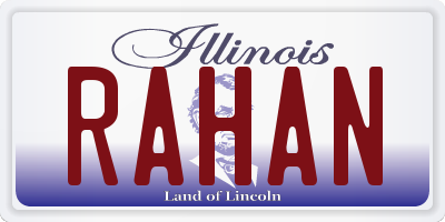IL license plate RAHAN