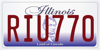 IL license plate RIU770