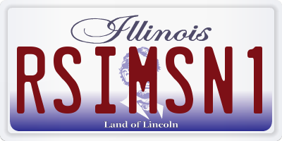 IL license plate RSIMSN1