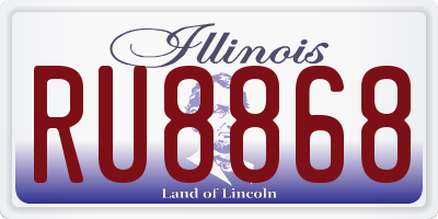 IL license plate RU8868