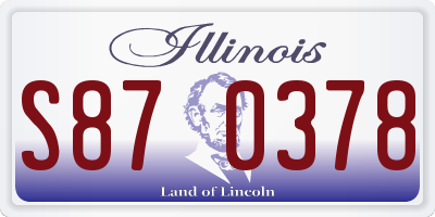 IL license plate S870378
