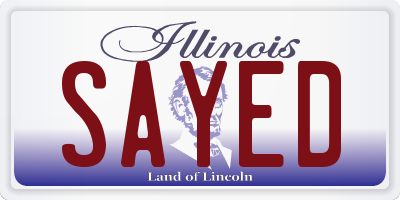 IL license plate SAYED