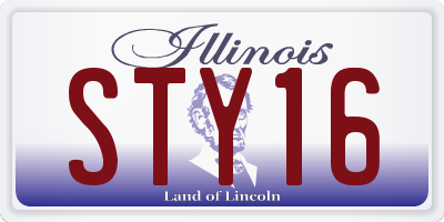 IL license plate STY16