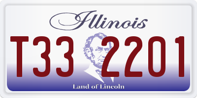 IL license plate T332201