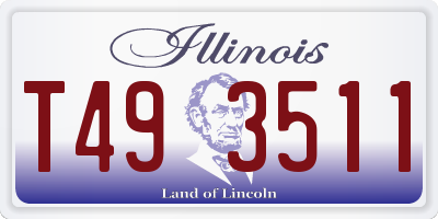 IL license plate T493511