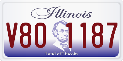 IL license plate V801187