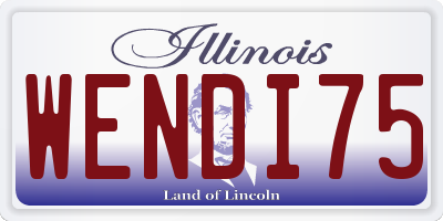 IL license plate WENDI75