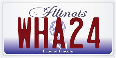 IL license plate WHA24
