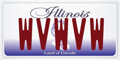 IL license plate WVWVW