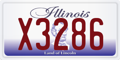 IL license plate X3286
