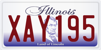IL license plate XAY195