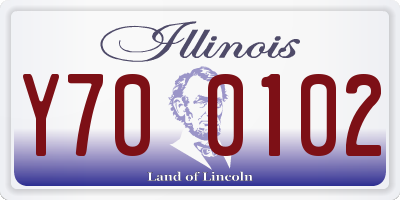 IL license plate Y700102