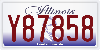 IL license plate Y87858