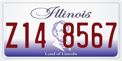 IL license plate Z148567
