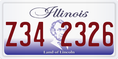IL license plate Z342326
