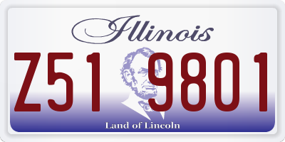 IL license plate Z519801