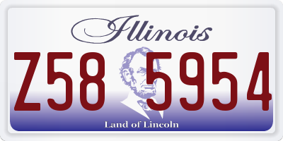 IL license plate Z585954