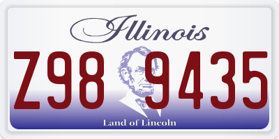 IL license plate Z989435