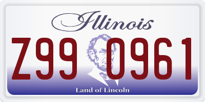 IL license plate Z990961