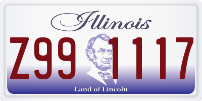 IL license plate Z991117