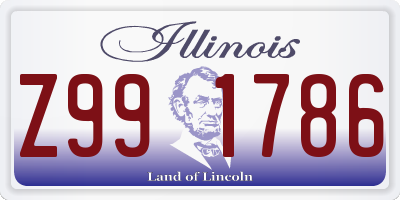 IL license plate Z991786