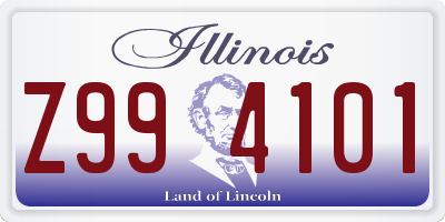 IL license plate Z994101