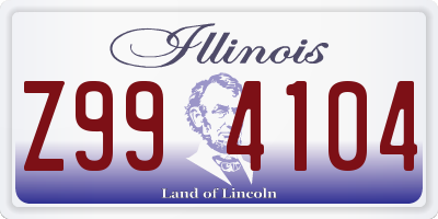 IL license plate Z994104