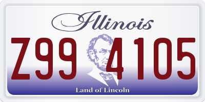IL license plate Z994105