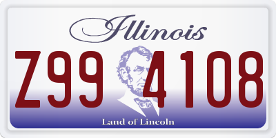 IL license plate Z994108