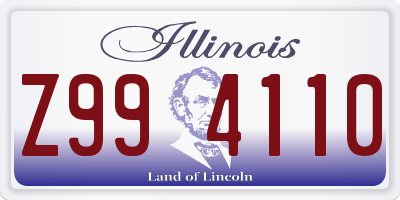 IL license plate Z994110
