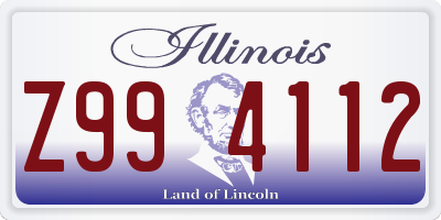 IL license plate Z994112