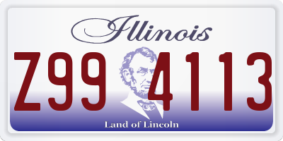 IL license plate Z994113