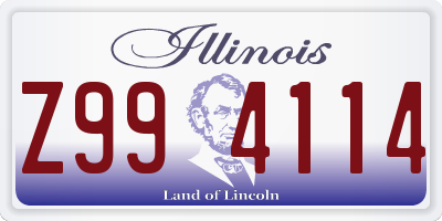 IL license plate Z994114