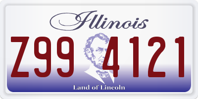 IL license plate Z994121