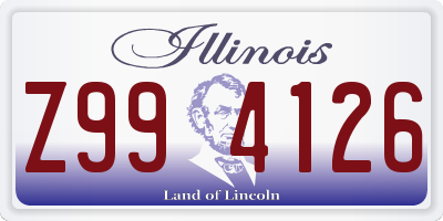IL license plate Z994126